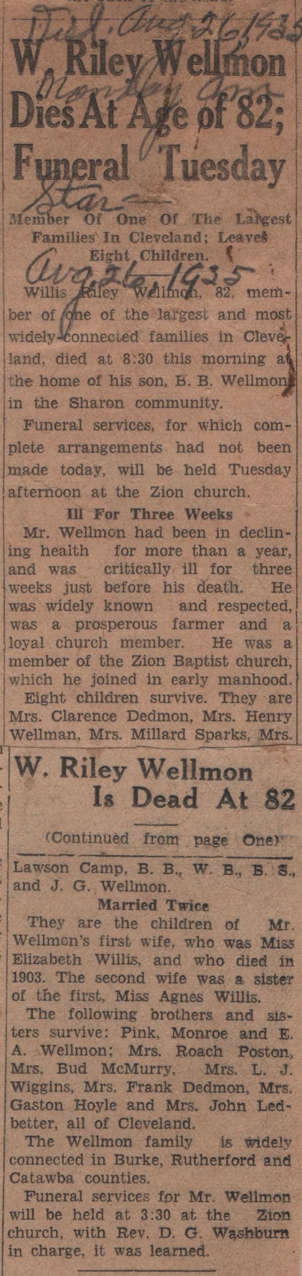 Wellmon Willis Riley